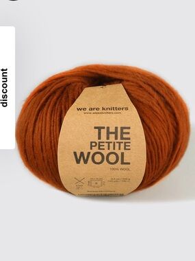 We Are Knitters Petite Wool 100% Peruvian Yarn Knotting Crochet Brown Cinnamon